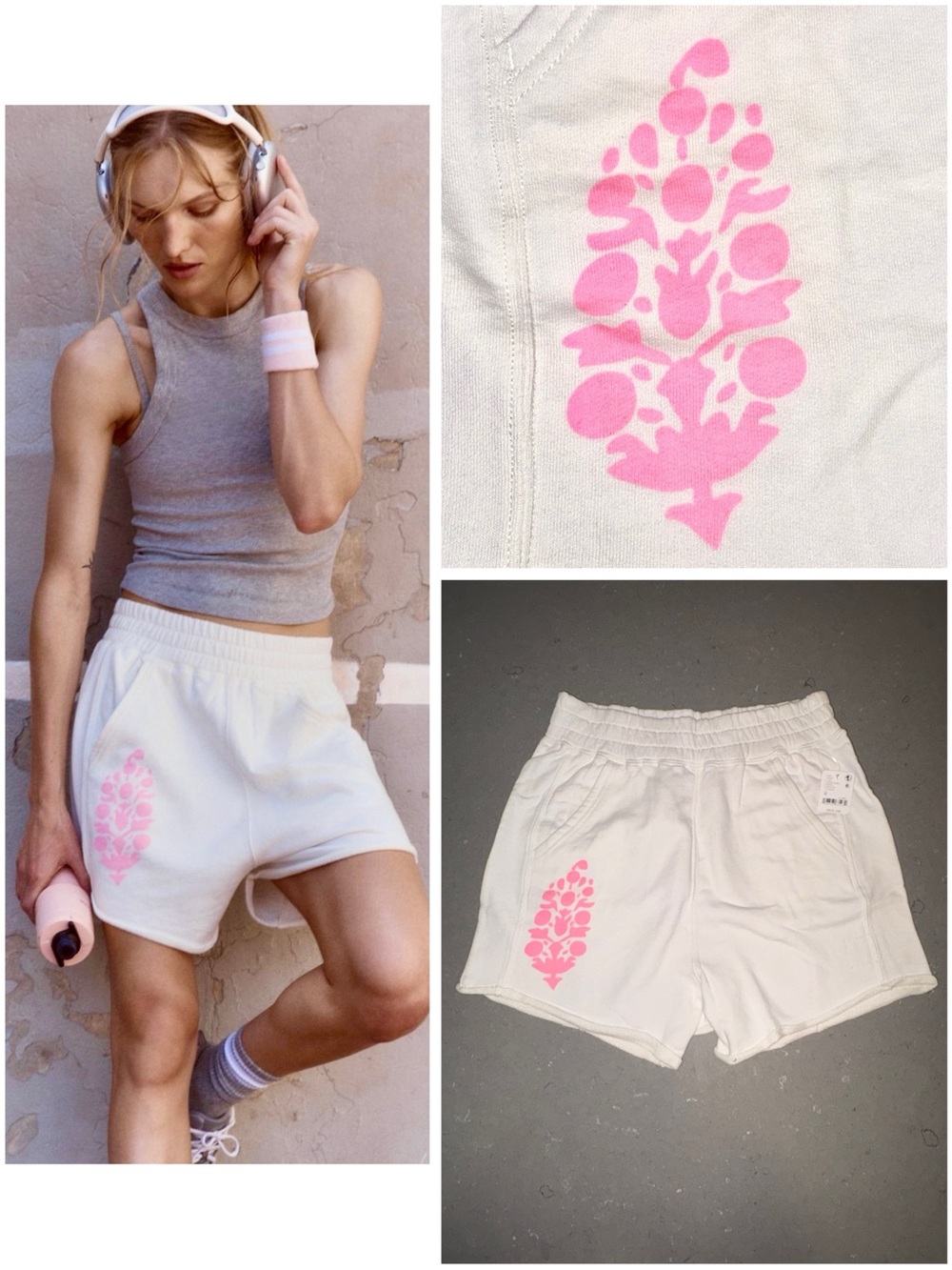 NWT FP Movement x Free People Logo All Star Harem Shorts